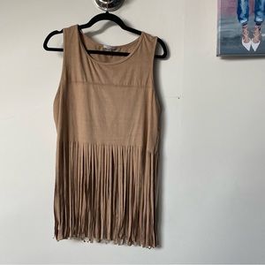 Acémila fringe faux suede top
